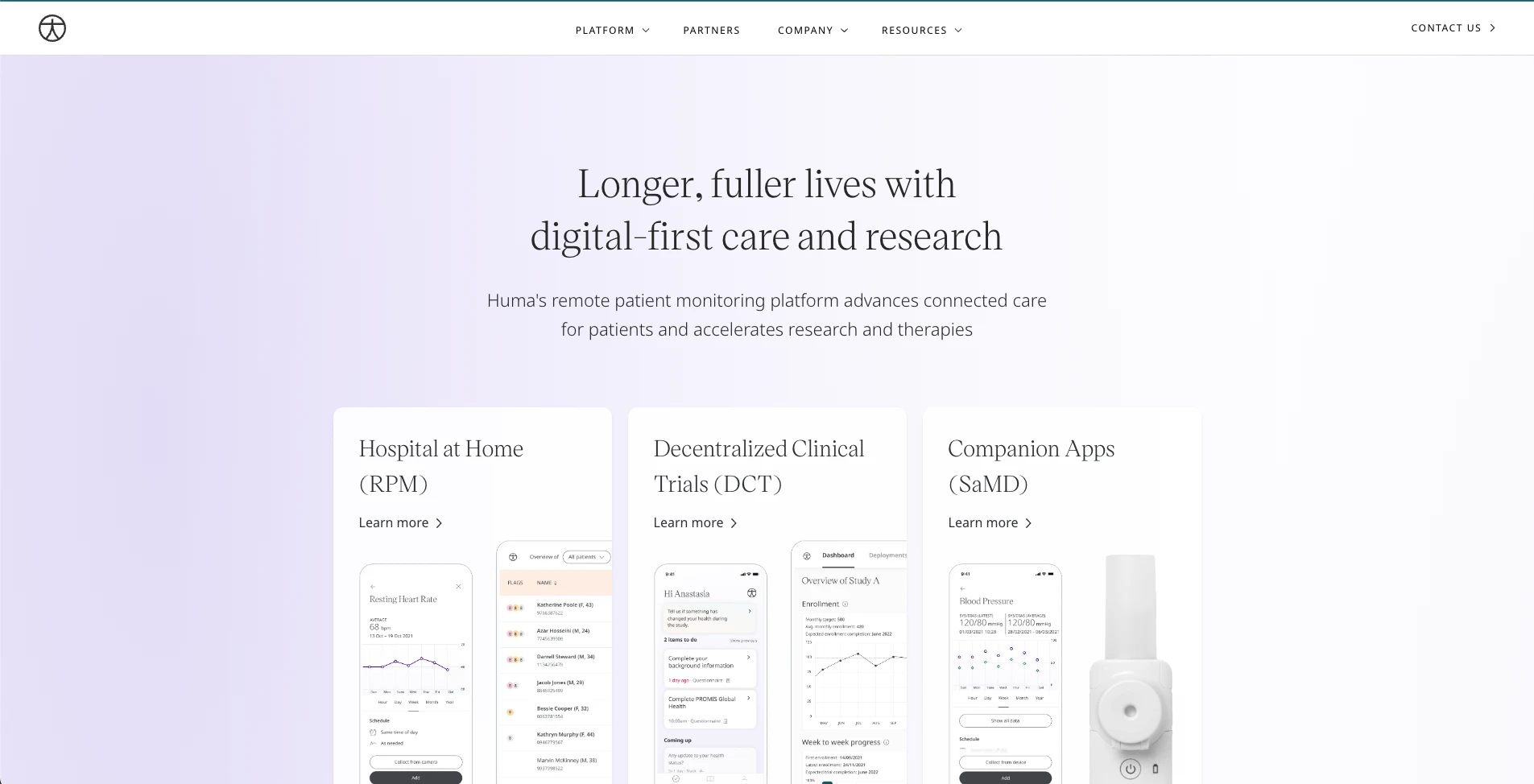 Huma mobile automation project screenshot